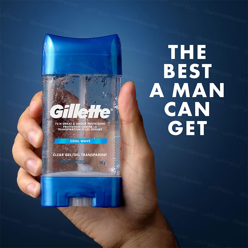 مام ژله ای ژیلت COOL WAVE GILLETTE CLEAR GEL ANTIPERSPIRANT با بارکد 047400668270