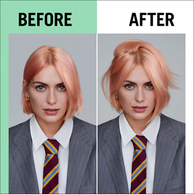 تصویر قبل و بعد از استفاده از نمای نزدیک موس موی تافت