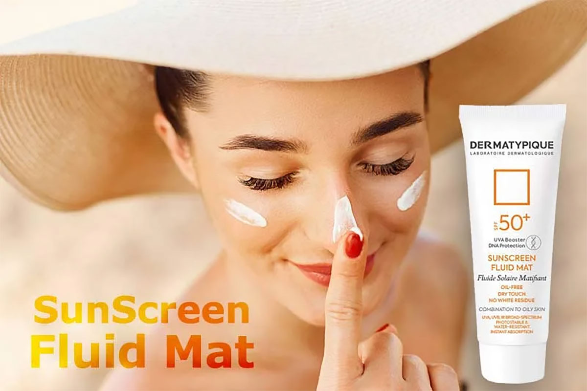 خرید کرم ضد آفتاب درماتیپیک مدل Fluid Mat SPF50+ از زیبارو-آنلاین