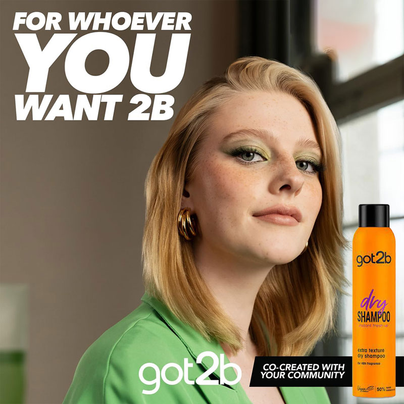 قبل و بعد از استفاده شامپو خشک گات تو بی نارنجی