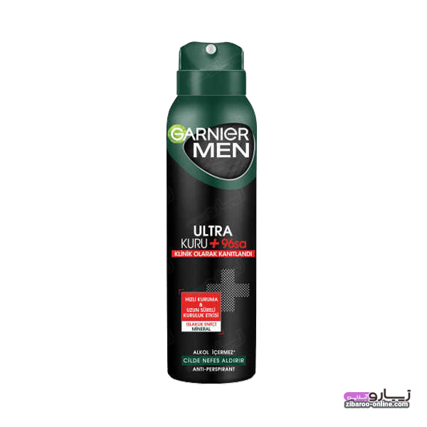 s10227 اسپری بدن GARNIERگارنیه مردانه مدل ULTRA KURU+ 96SA