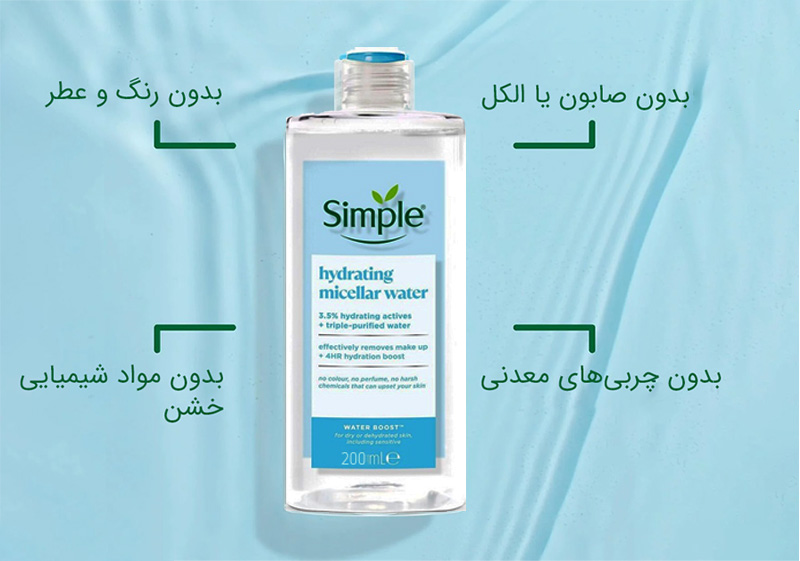 پاک کردن آرایش چشم با میسلار واتر Simple