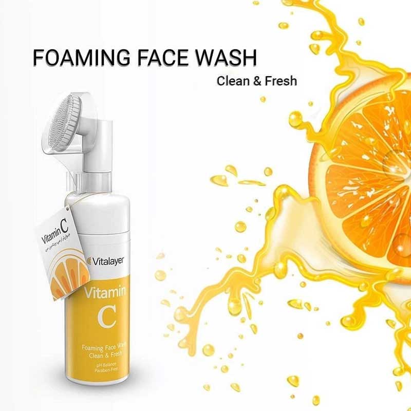 طرز استفاده از فوم شستشوی ویتامین سی