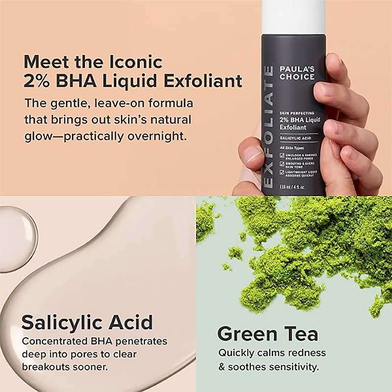 محلول پاکسازی پوست پائولا چویس PAULA'S CHOICE 2% BHA LIQUID EXFOLIANT
