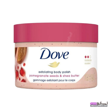 DOVE EXFOLIATING BODY POLISH SCRUB - POMEGRANATE SEEDS & SHEA BUTTER