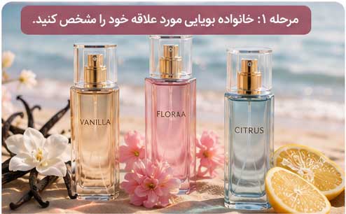 انتخاب بادی اسپلش بر اساس خانواده بویایی