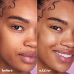 قبل و بعد استفاده از سرم ELF Holy Hydration برای آبرسانی و شفافیت پوست