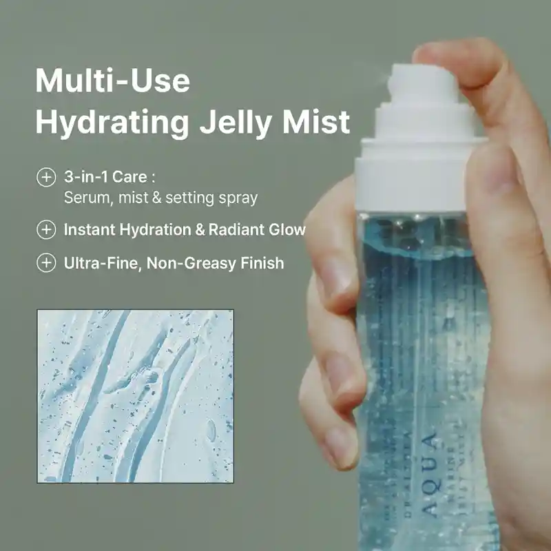 اسپری دکتر آلتیا Aqua Marine Jelly Mist با عملکرد سرم، میست و پرایمر آرایشی
