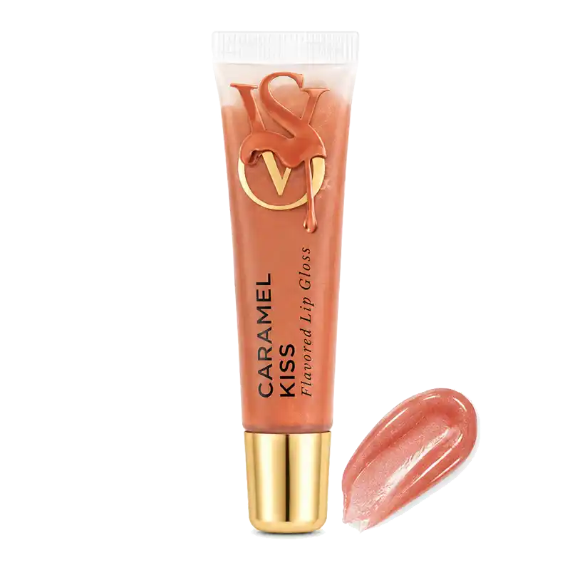 لیپ گلاس ویکتوریا سکرت طعم دار مدل caramel kiss
