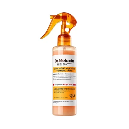 اسپری پیل شات دکتر ملاکسین اصل مدل Peel Shot Kojic Acid Turmeric Spray