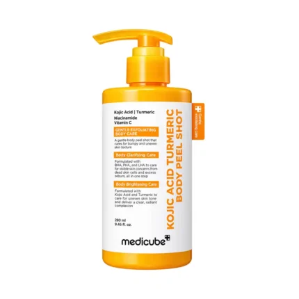 پیل شات مدیکیوب مدل Kojic Acid Turmeric Body Peel Shot حجم ۲۸۰ میلی‌لیتر