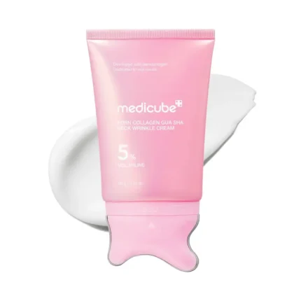 کرم گواشا گردن مدیکیوب PDRN و کلاژن حجم ۹۰ میلی‌لیتر با بارکد 8800366240759 MEDICUBE PDRN COLLAGEN GUA SHA NECK WRINKLE CREAM