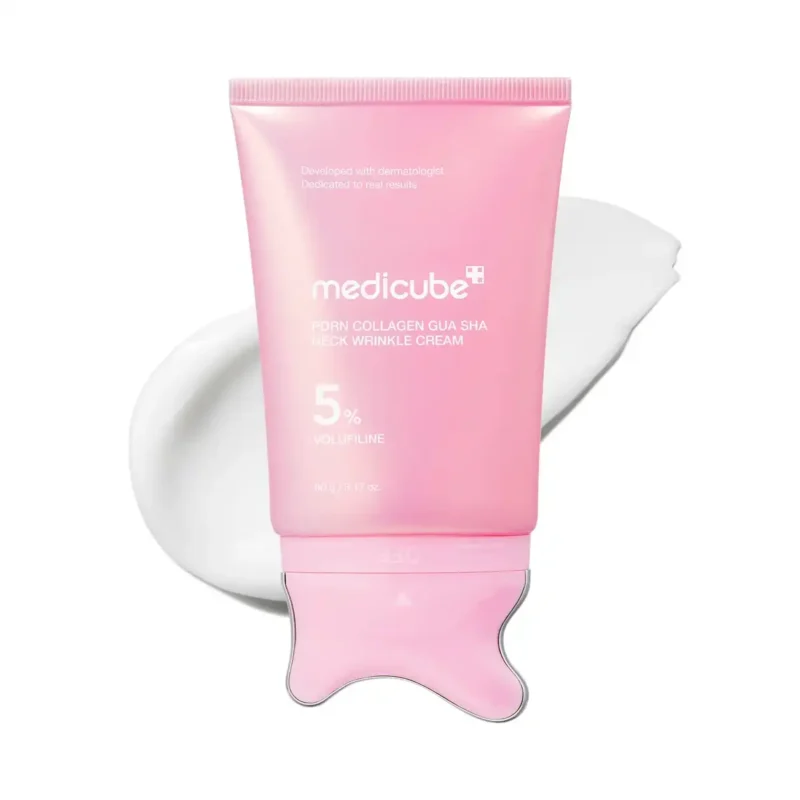 کرم گواشا گردن مدیکیوب PDRN و کلاژن حجم ۹۰ میلی‌لیتر با بارکد 8800366240759 MEDICUBE PDRN COLLAGEN GUA SHA NECK WRINKLE CREAM